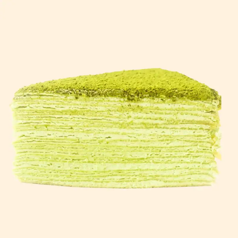 Mile Crepes Matcha Slice
