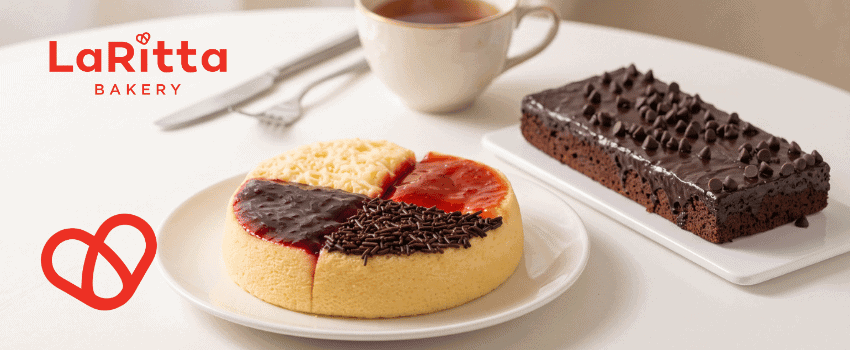 Cake, brownies, donat, roti, dan kue kering LaRitta untuk pesanan ke Jakarta